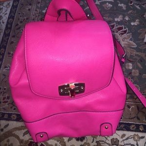 Neon Pink Small Satchel